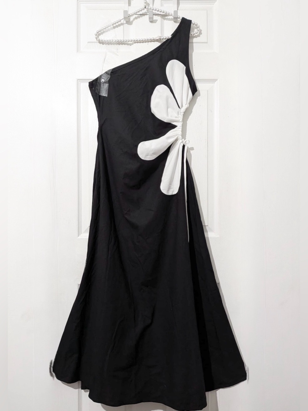 Commense One Shoulder Big Floral Cutout Maxi Dress - Picture 11 of 15